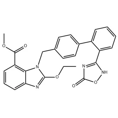 Kwas 1H-benzimidazolo-7-karboksylowy, 1-[[2'-(2,5-dihydro-5-okso-1,2,4-oksadiazol-3-yl)[1,1'-bifenyl]-4-yl]metylo] -2-etoksy-, ester metylowy CAS#147403-52-9